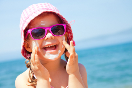 In de zon met de kinderen